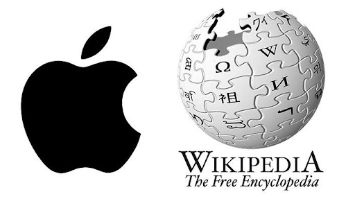 לוגו ויקיפדיה ולוגו אפל